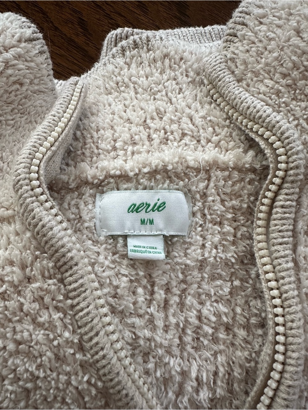 Aerie Women's Soft Cozy Oversized Quarter Zip Sweater Medium - Picture 6 of 8